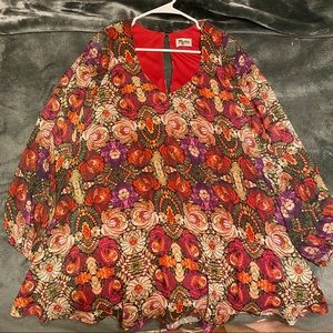 Show Me Your Mumu Floral Tunic Dress Sz M